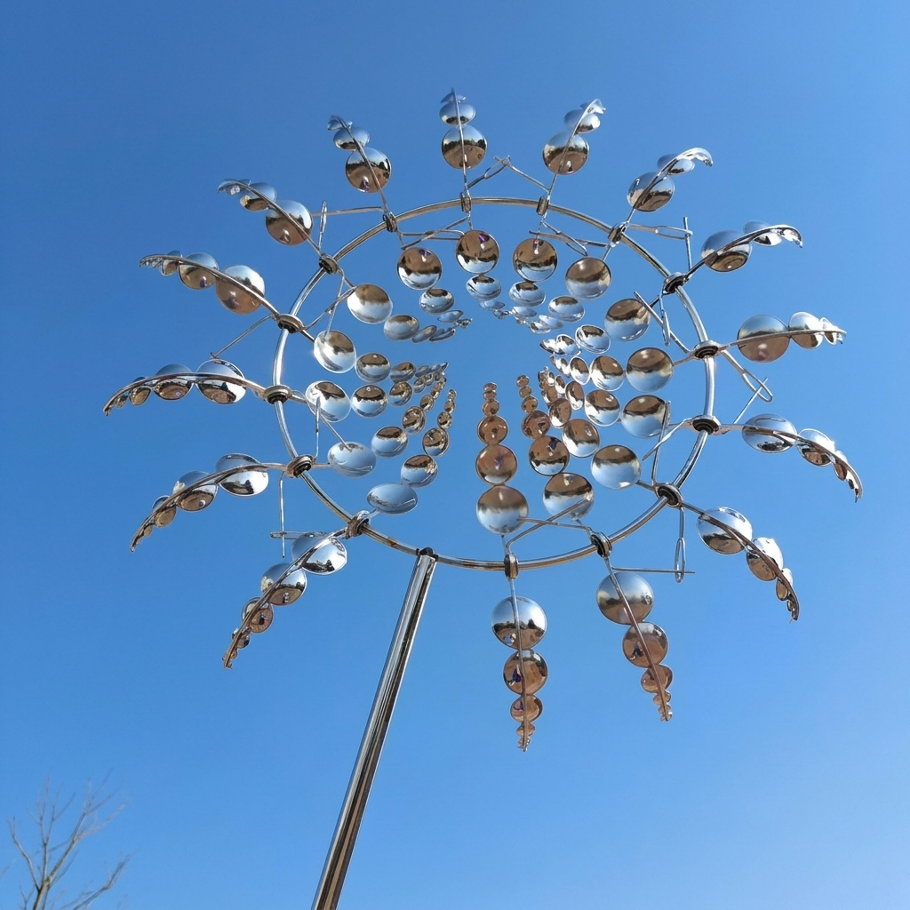 Kinetic Metal Garden Wind Spinner Outdoor Garden Ornament