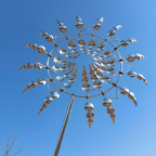 Kinetic Metal Garden Wind Spinner Outdoor Garden Ornament