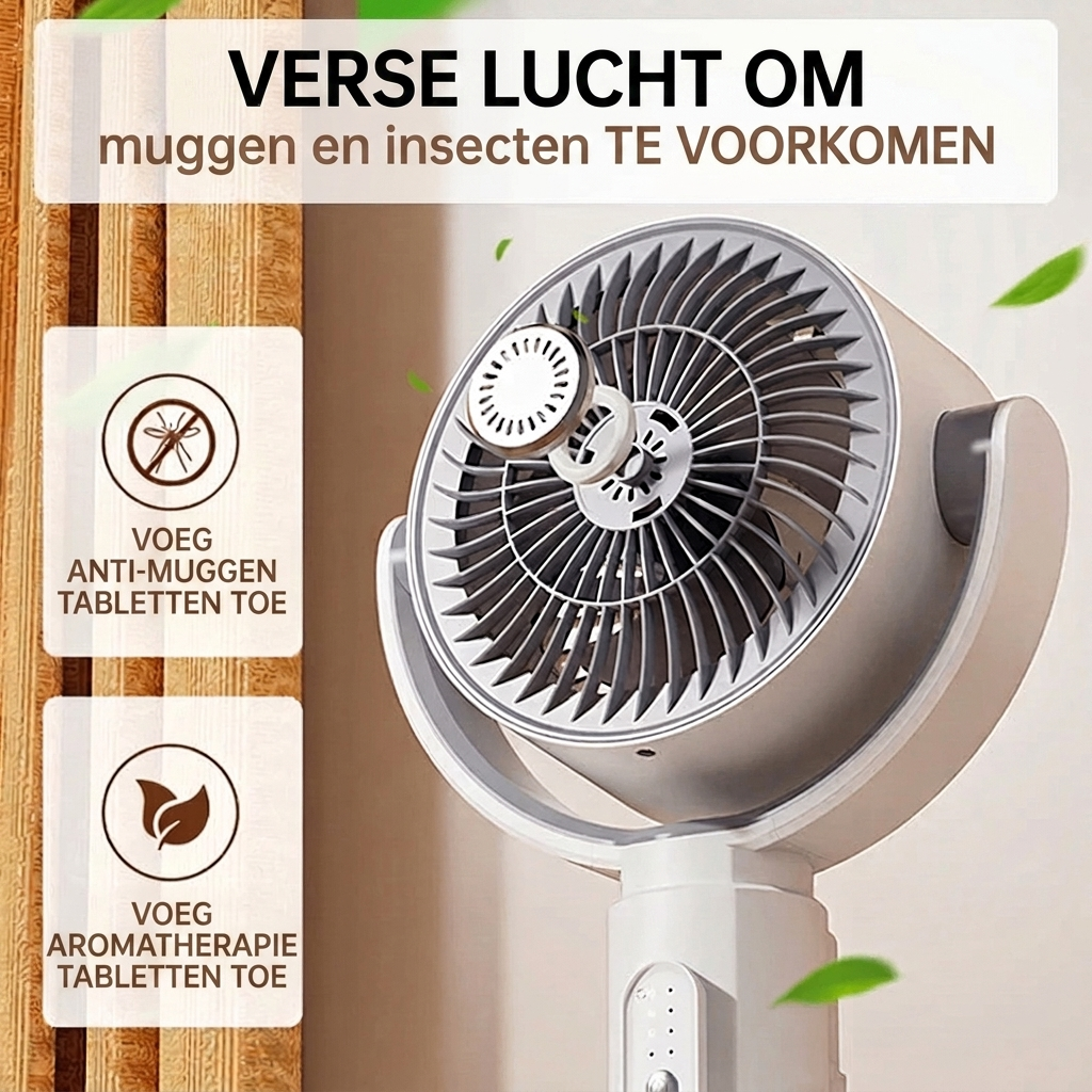 Quiet USB Desk Fan with Remote Control & Oscillation