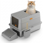 SteelHaven Stainless Steel Covered Cat Litter Box Large Indoor Toilet