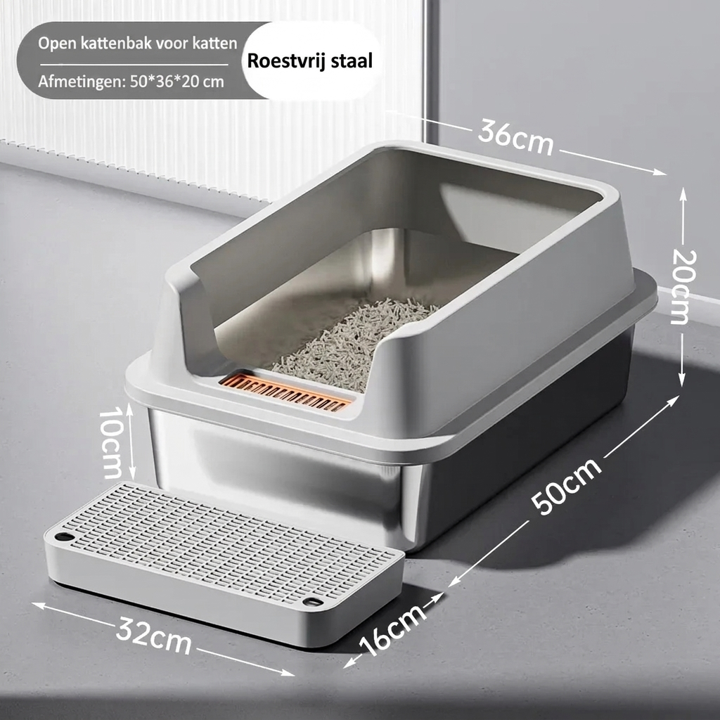 PureNest Covered Cat Litter Box Enclosed Indoor Cat Toilet