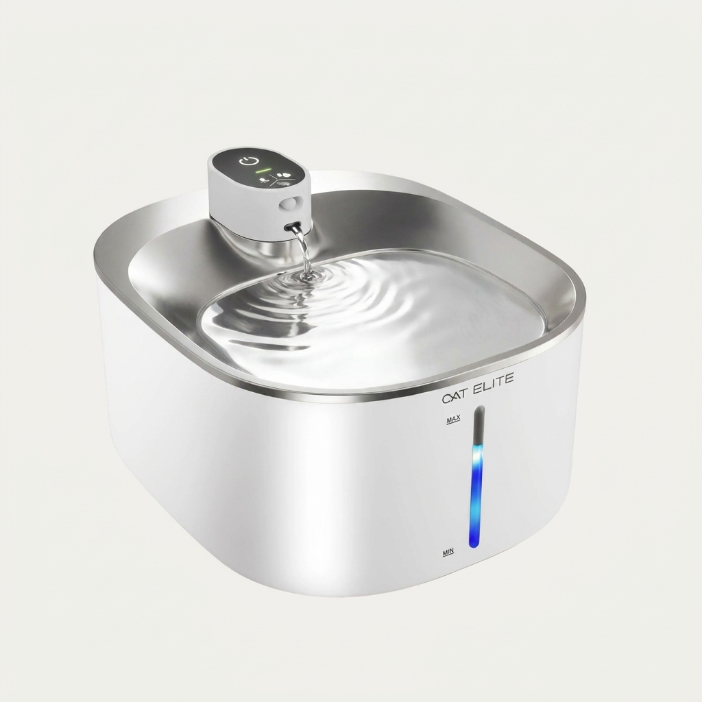 PurePaw Flow Cat Water Fountain Quiet Filtered Pet Drinking Fountain