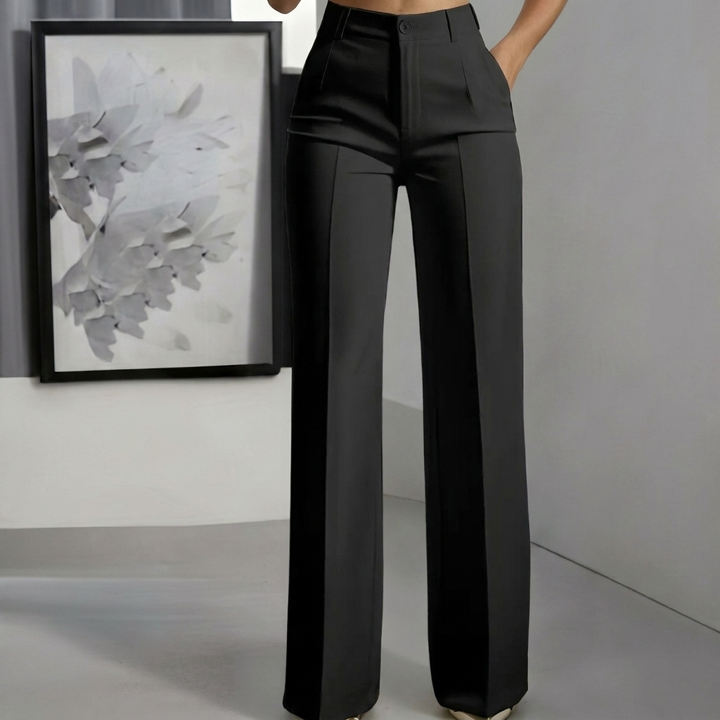LineaPure Women's White Minimalist Trousers