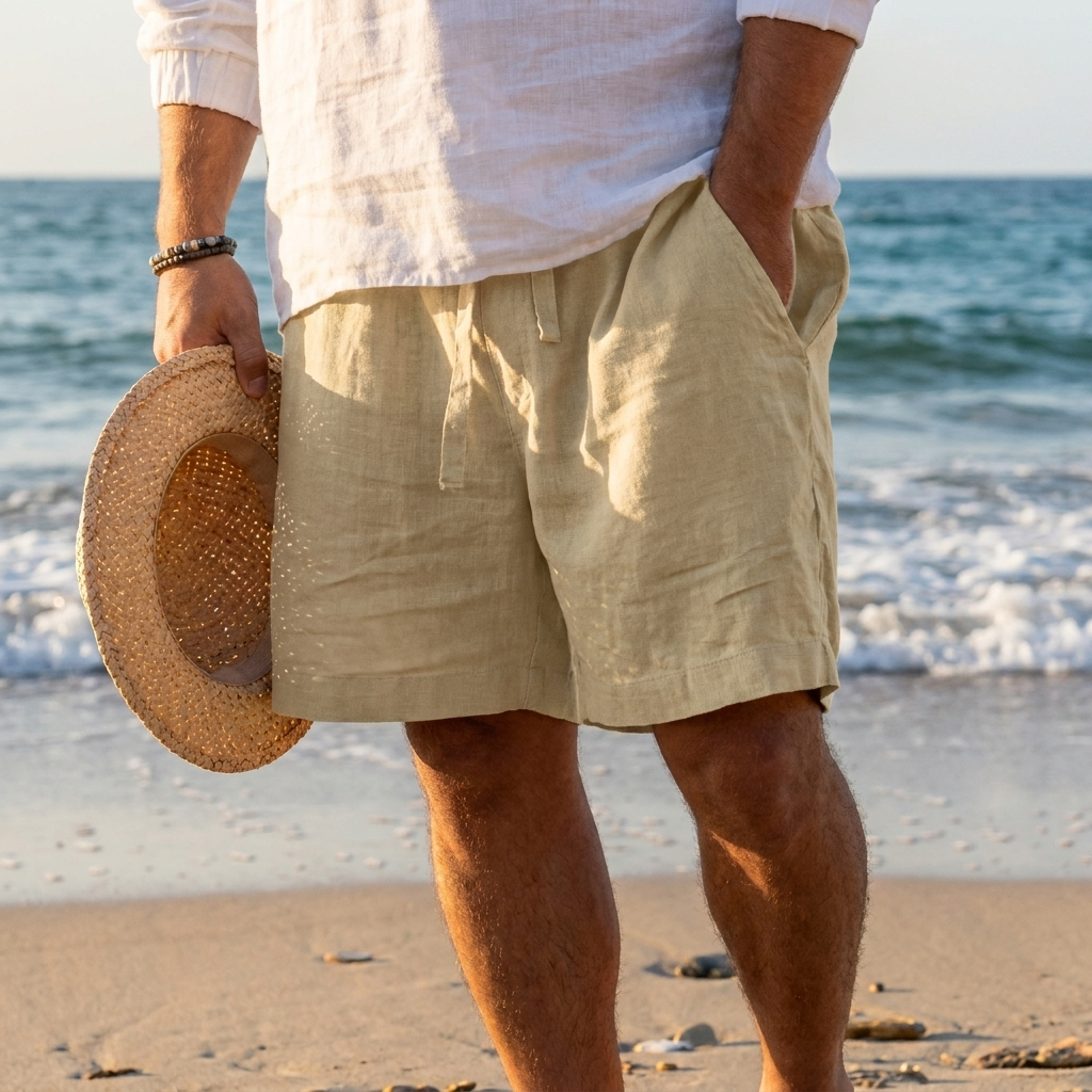 BreezeFlex Men's Drawstring Summer Shorts with Pockets