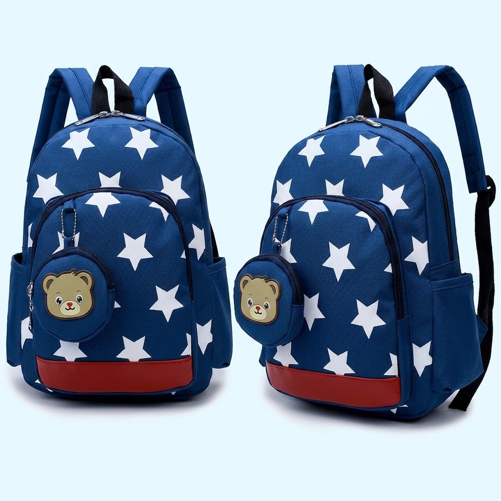 Plush Animal Character Backpack for Kids – Cute Bear Design