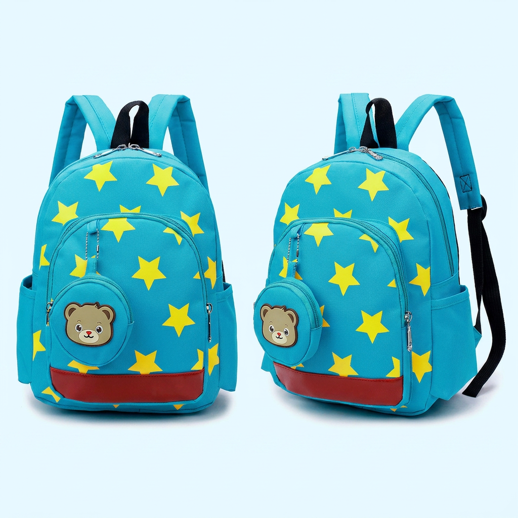 Plush Animal Character Backpack for Kids – Cute Bear Design