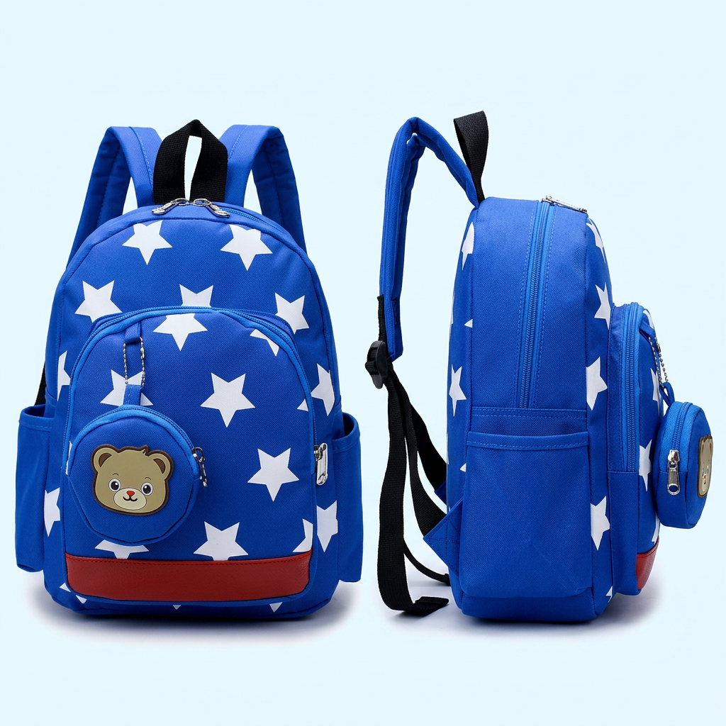 Plush Animal Character Backpack for Kids – Cute Bear Design