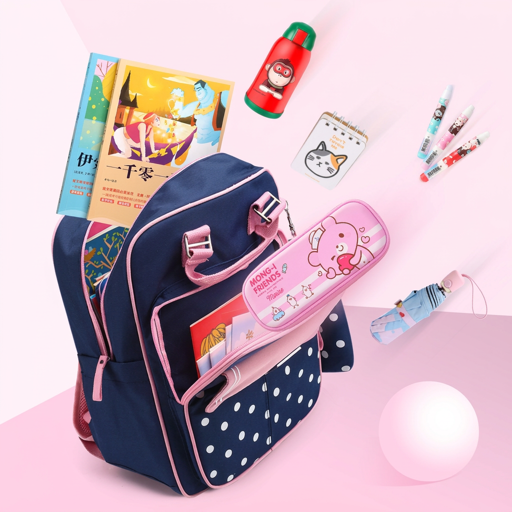 Bright Days Kids School Backpack with Spacious Compartments