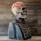 Articulated Skull Full Head Latex Mask with Movable Jaw – Halloween Costume Accessory