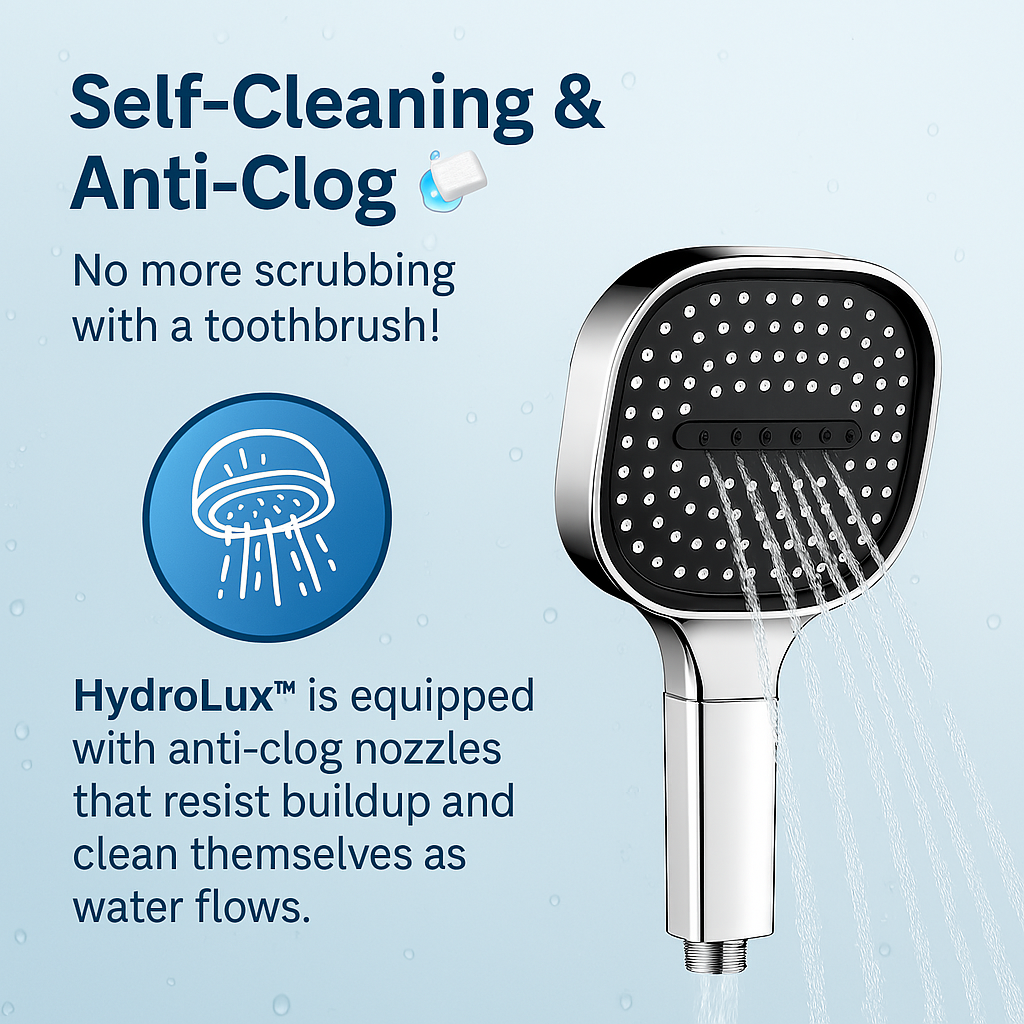 AquaPulse High Pressure Shower Head with Multi Spray Settings