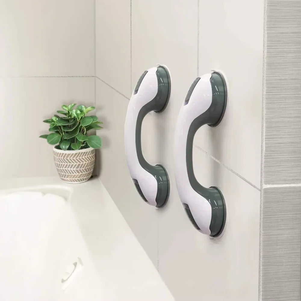 Premium Suction Cup Bathroom Grip Handle with Locking Latches