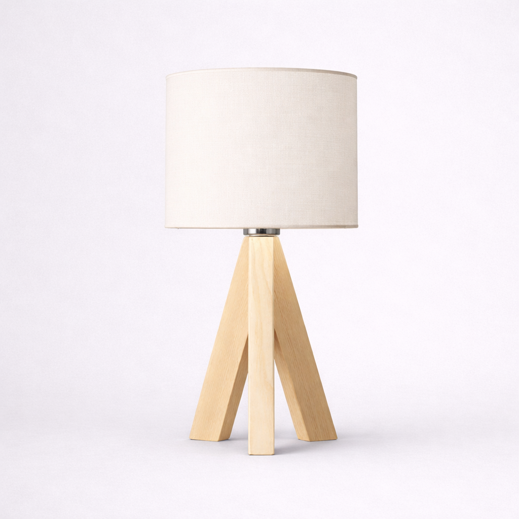 NaturaLume Lampe de Table en Bois Moderne