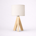 NaturaLume Lampe de Table en Bois Moderne