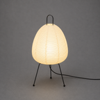 Lampe de Table Japandi Papier de Riz LED Design Ovale