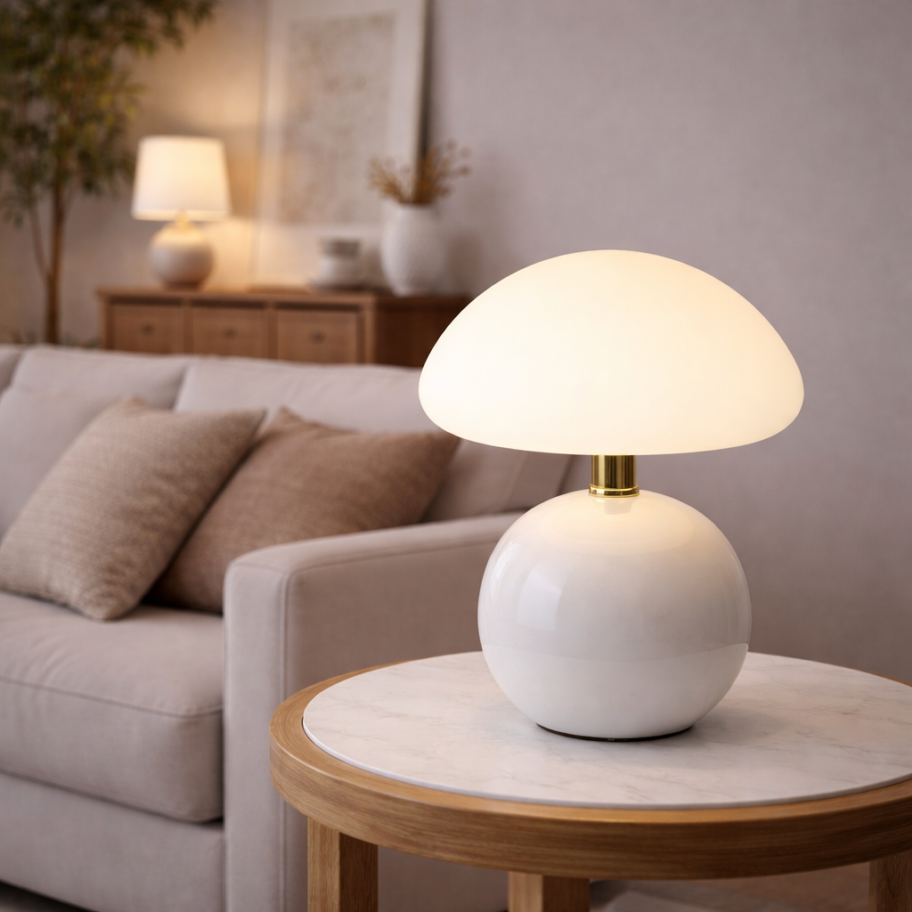 LuminaChampi Elegant Mushroom Table Lamp