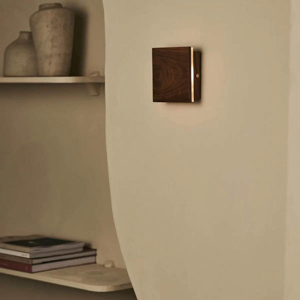 NoyerLume applique murale sans fil dimmable bois