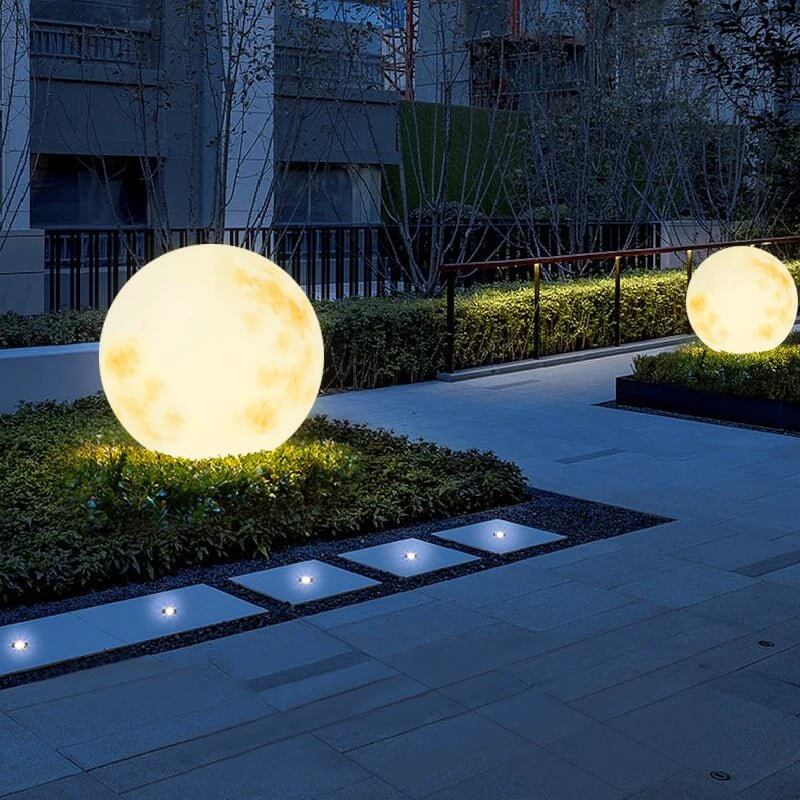 LunaGlow Lampe de Jardin LED Lune Rechargeable