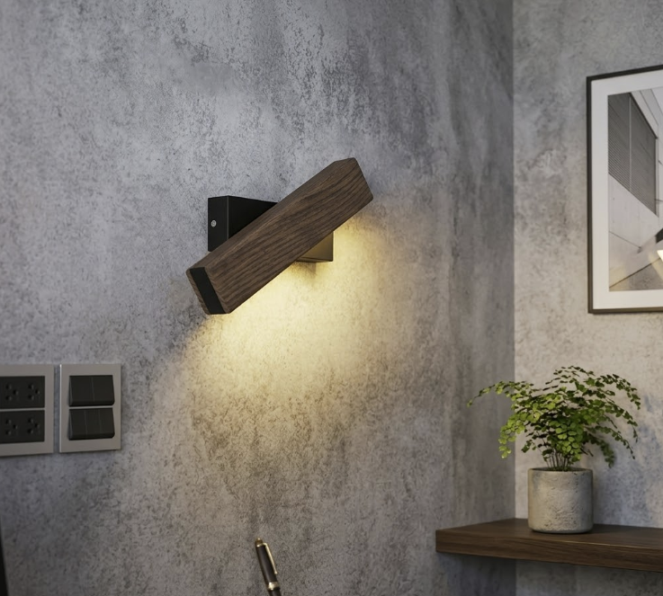 Applique Murale Moderne en Bois LED