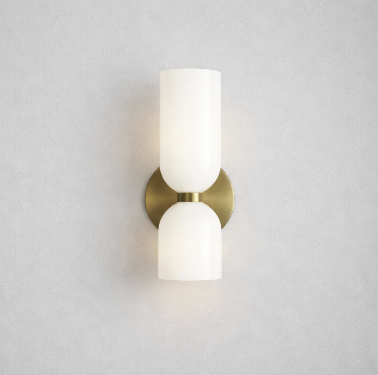 Double-Headed Glass Wall Light