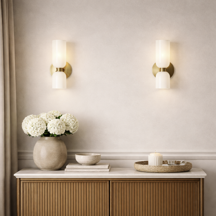 Double-Headed Glass Wall Light