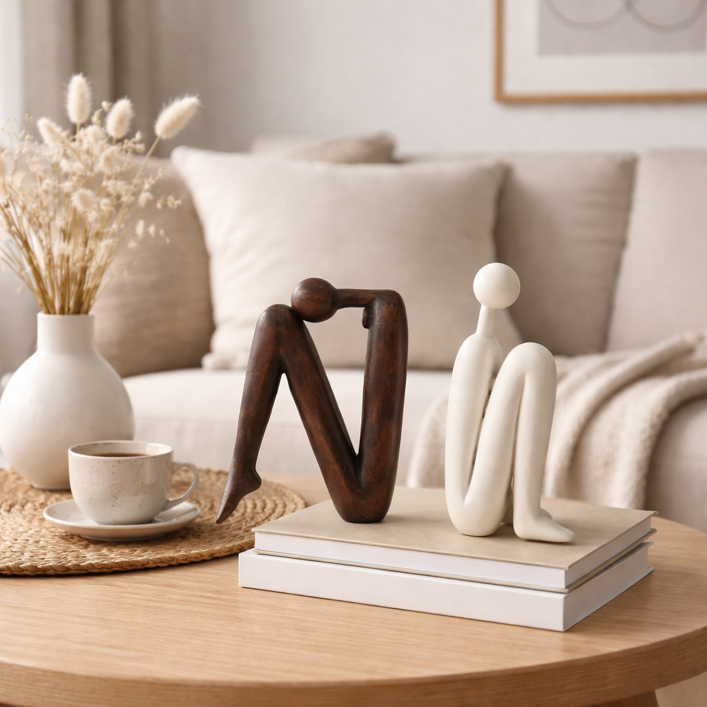 Decorative Resin Bookends with Figurative Design