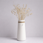 Ceramic Decorative Vase with Natural Jute Accent