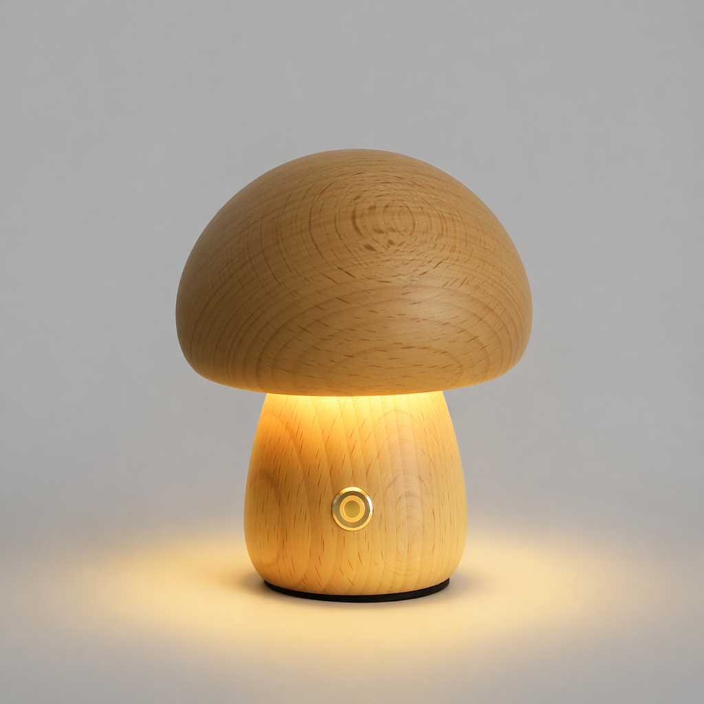 BoisLumière Portobello LED Night Lamp - Wooden Design
