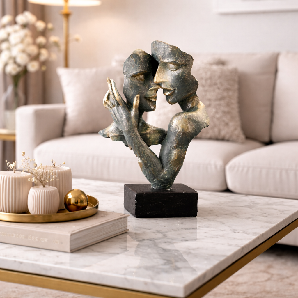Decorative Sculpture Couple in Polyresin