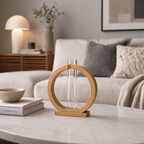 Wooden Frame Vase with Minimalist Glass Tube