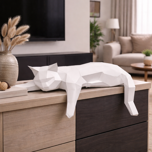 ChatÉlégant DecoCat modern minimalist decorative sculpture
