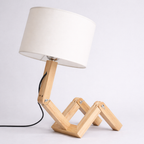 FlexiBois Robot Adjustable Wooden Table Lamp