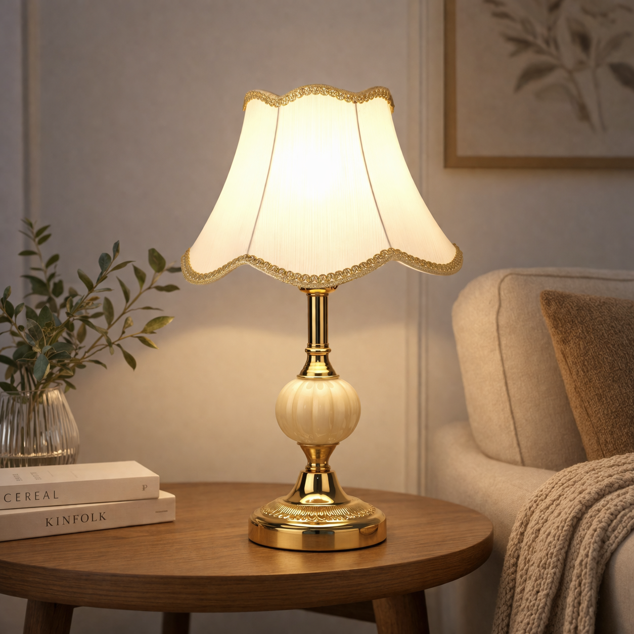 LumièreDorée RetroGlow lampe de table moderne élégante