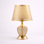 KristalGloed RetroLustre lampe de table vintage avec cristaux