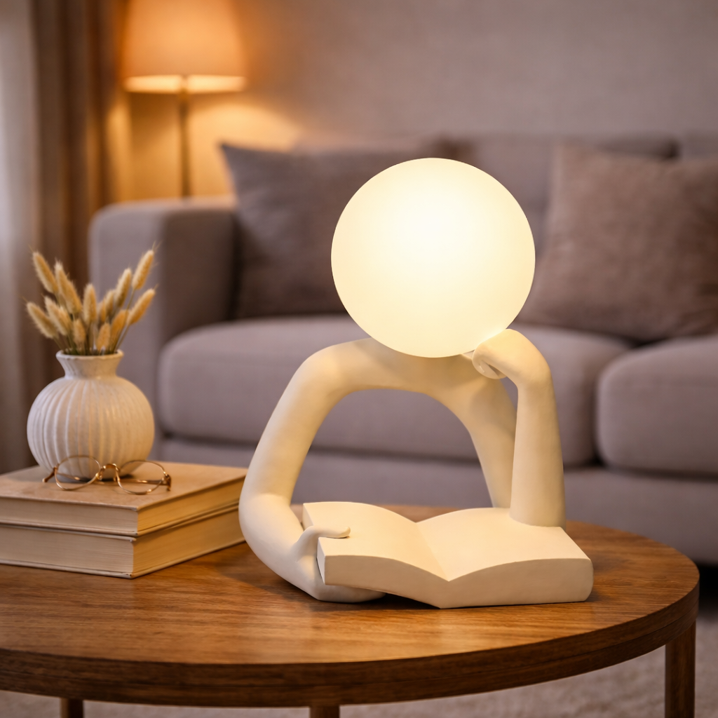 SculptLumière Aura Abstract Modern Design Table Lamp