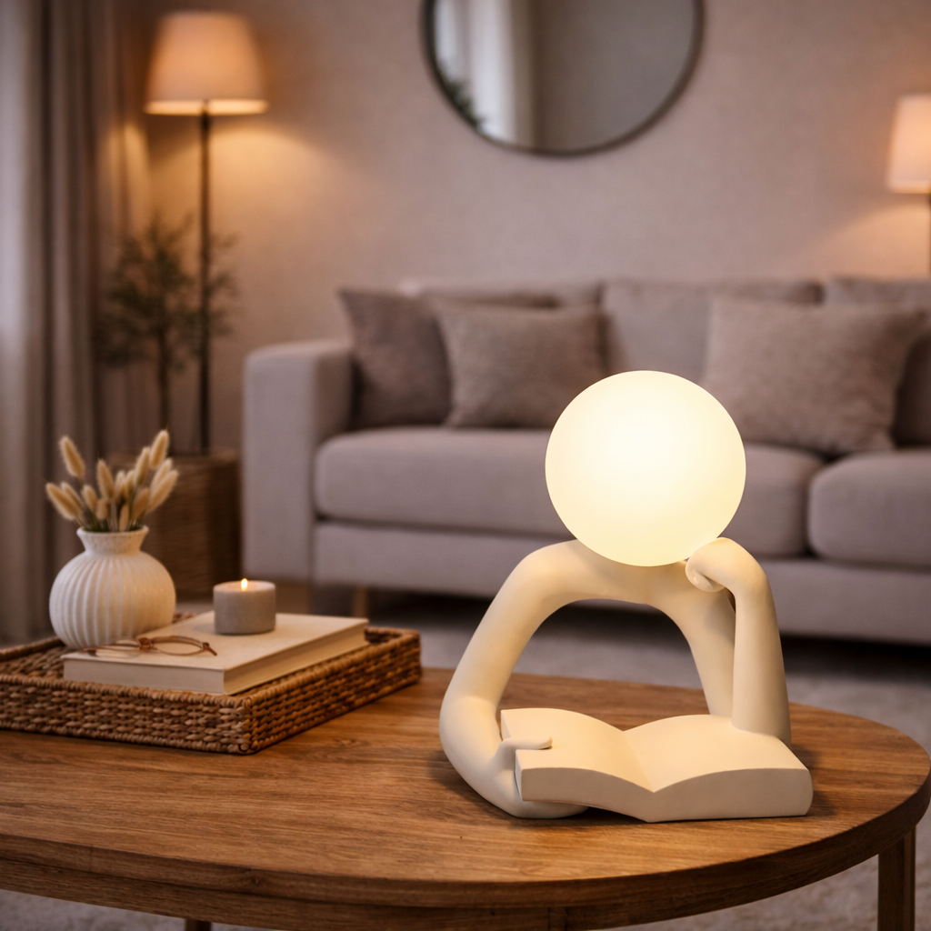 SculptLumière Aura lampe de table design abstrait moderne