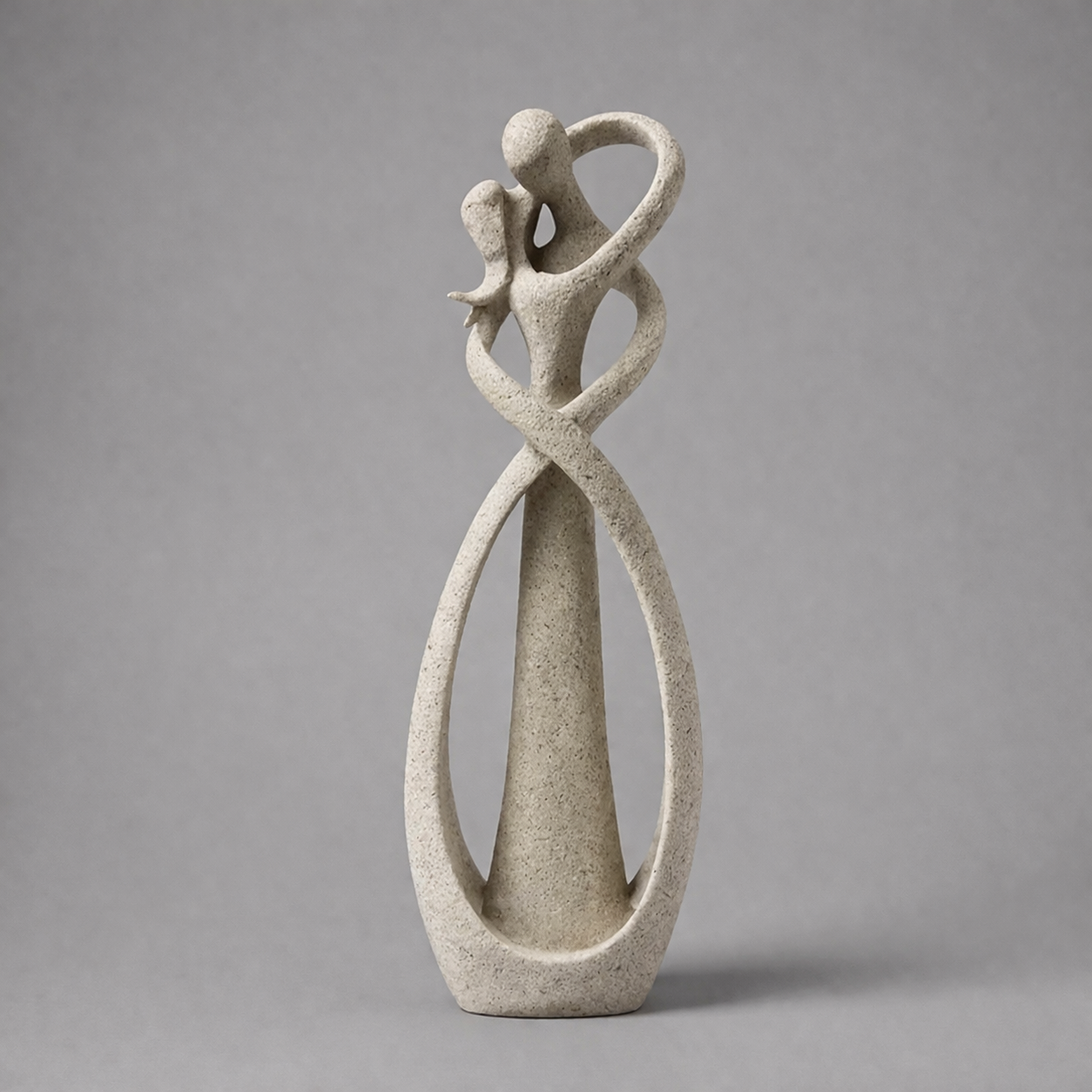 AmourSculpt Serene Embrace Romantic Decorative Sculpture