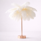 PlumeGlow lampe de table à plumes décorative