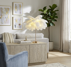 PlumeGlow lampe de table à plumes décorative