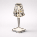 Rechargeable LED table lamp with touch sensor and crystal effect