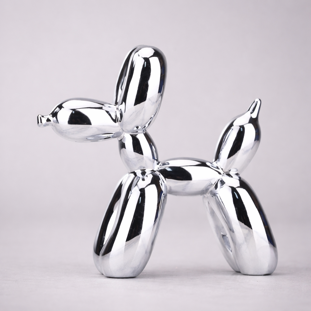 Balloon Dog DecoPup Modern Decorative Sculpture with Metallic Effect