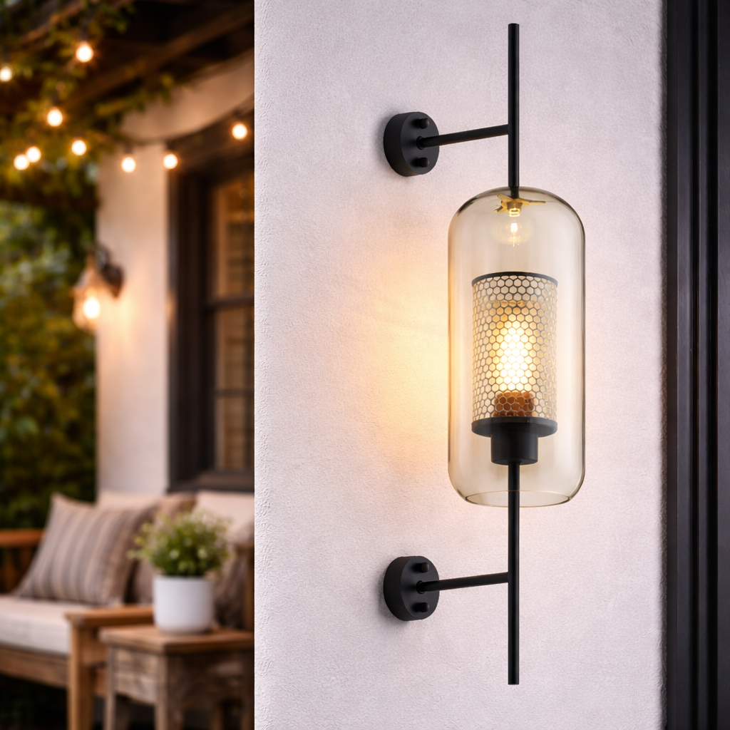 GlobeLumière Wall Light Industrial Glass Spherical Design
