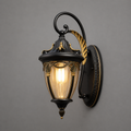 Bellezza Vintage Waterproof Outdoor Wall Sconce Wood & Metal