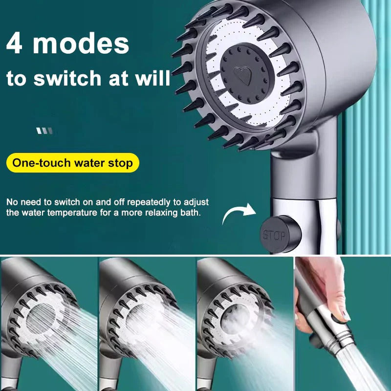 High-Pressure Filtered Showerhead with Flow Control and 9-Layer Filtration