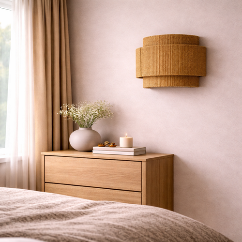 Bohemian Rattan Wall Light