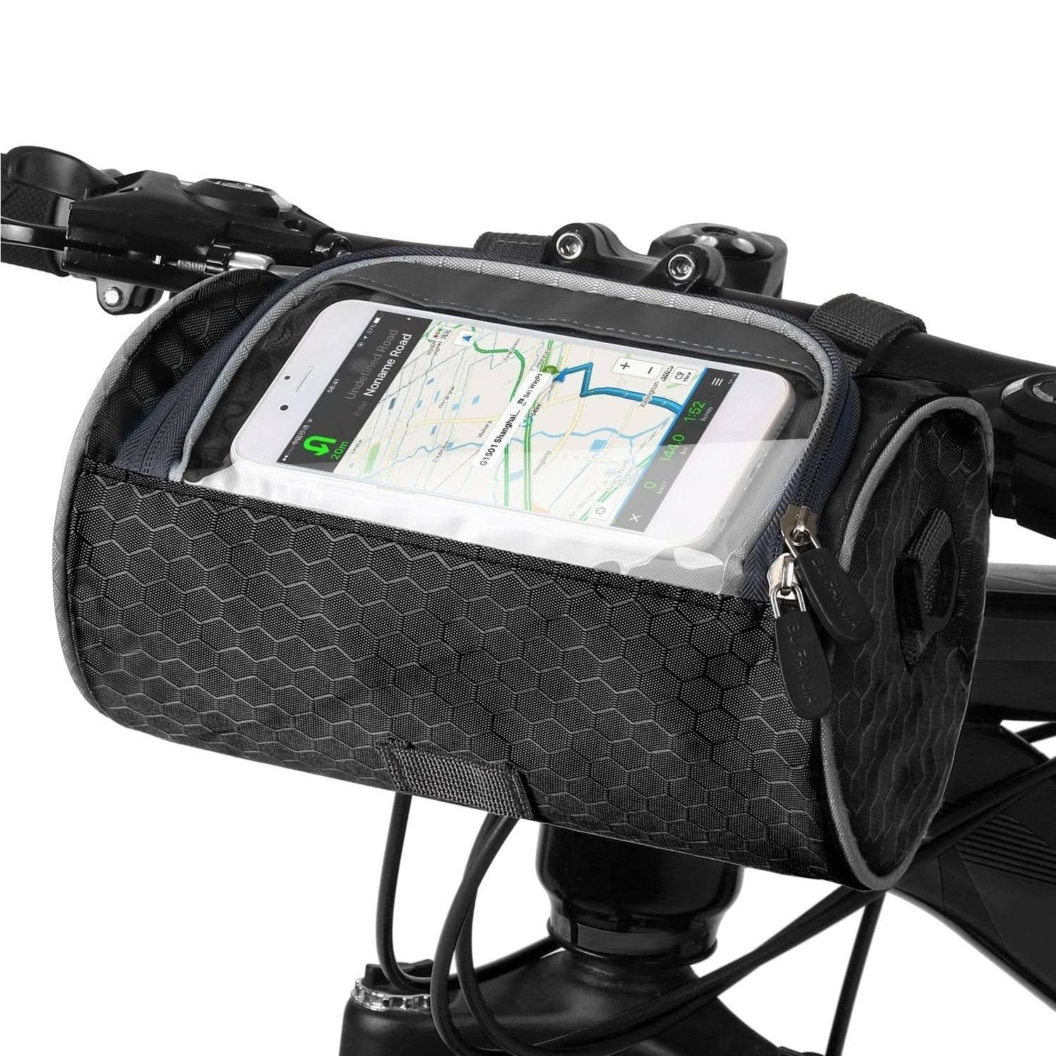 RideVault Waterproof Bike Frame Bag with Touchscreen Phone Pocket