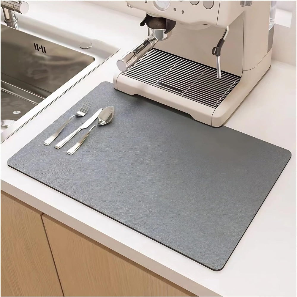 DryNest Water Absorbent Kitchen Drying Mat for Dishes and Glassware