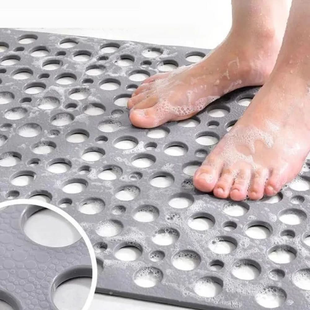 GripFlow Non Slip Shower Mat with Suction Cups for Bathtub and Shower