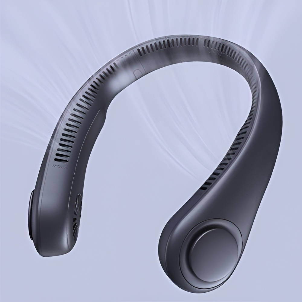 CoolNeck Wearable Air Circulation Fan - Hands Free, 5 Speed Settings