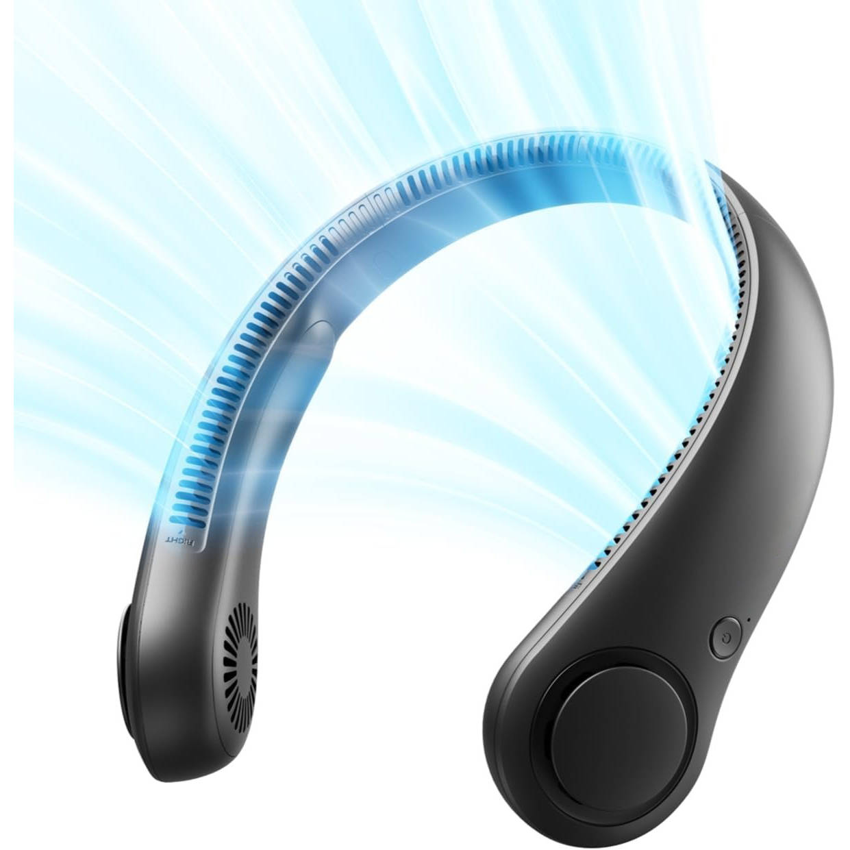 CoolNeck Wearable Air Circulation Fan - Hands Free, 5 Speed Settings