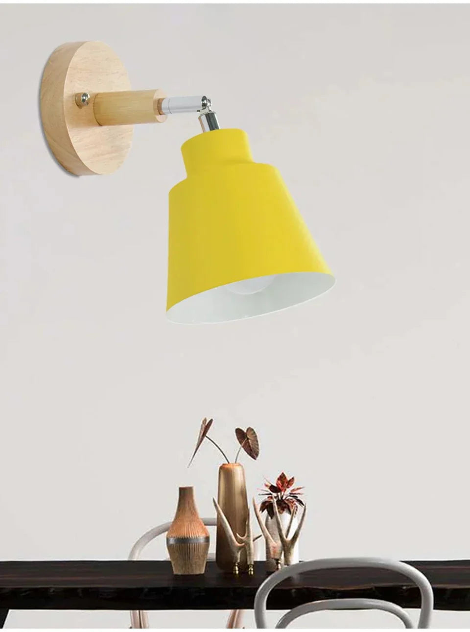 Nordéa Scandinavian Wall Light with Socket and Switch